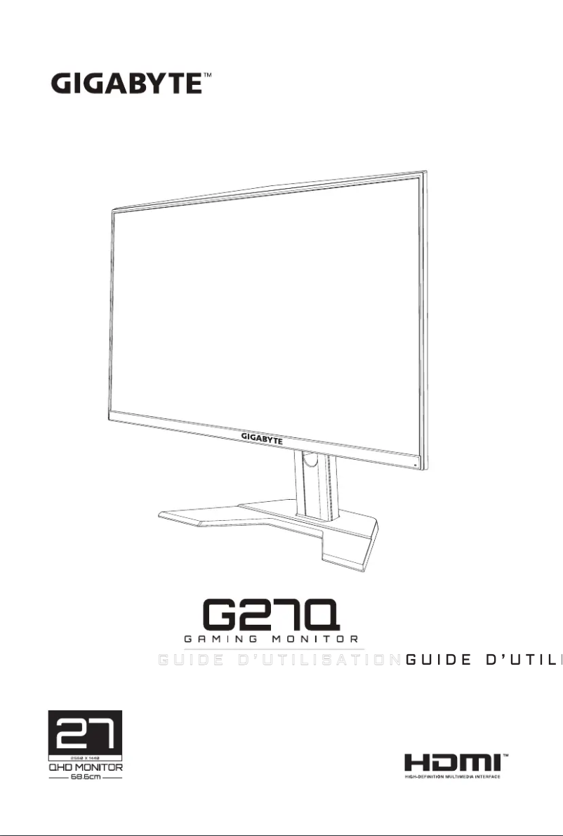 Page n°1 - Manuel utilisateur Gigabyte G27Q