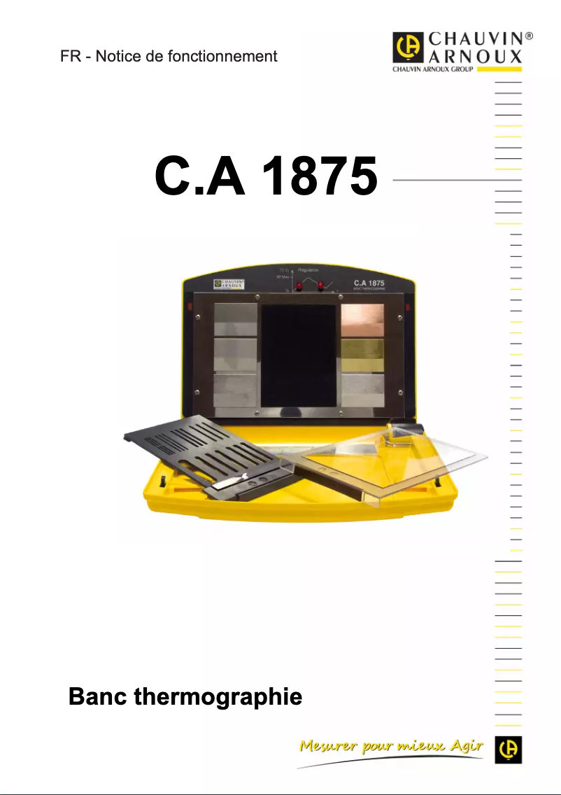 Page 1 de la notice Manuel utilisateur Chauvin Arnoux C.A 1875