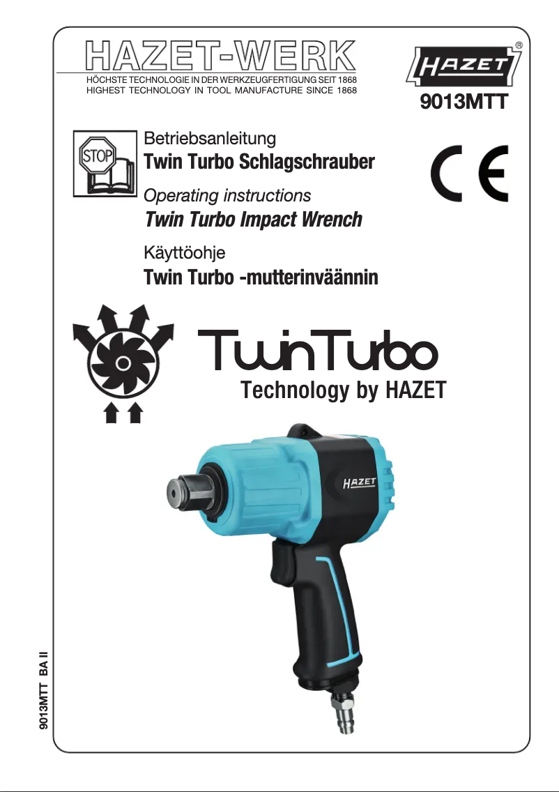 Page n°1 - Manuel utilisateur Hazet 9013MTT