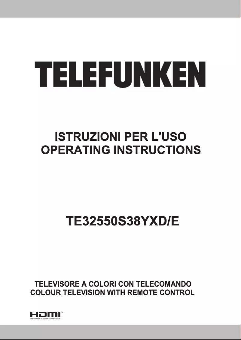 Página 1 del manual Manual de usuario Telefunken TE 32550 S38 YXD