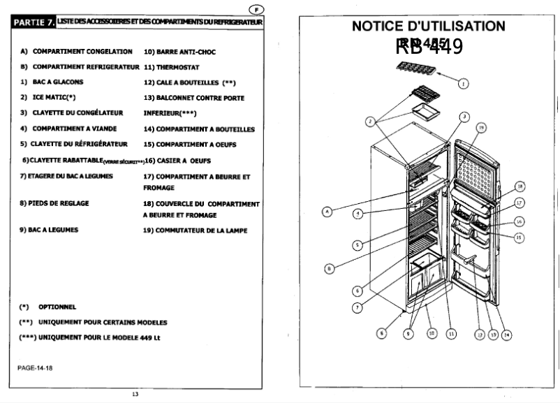 Page n°1 - Manuel utilisateur Bluesky RB 449