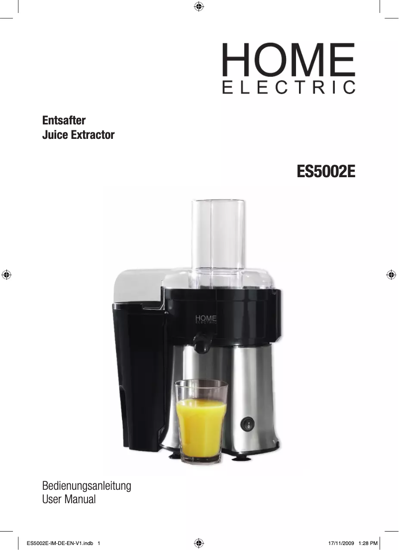 Page n°1 - Manuel utilisateur Home Electric ES5002E