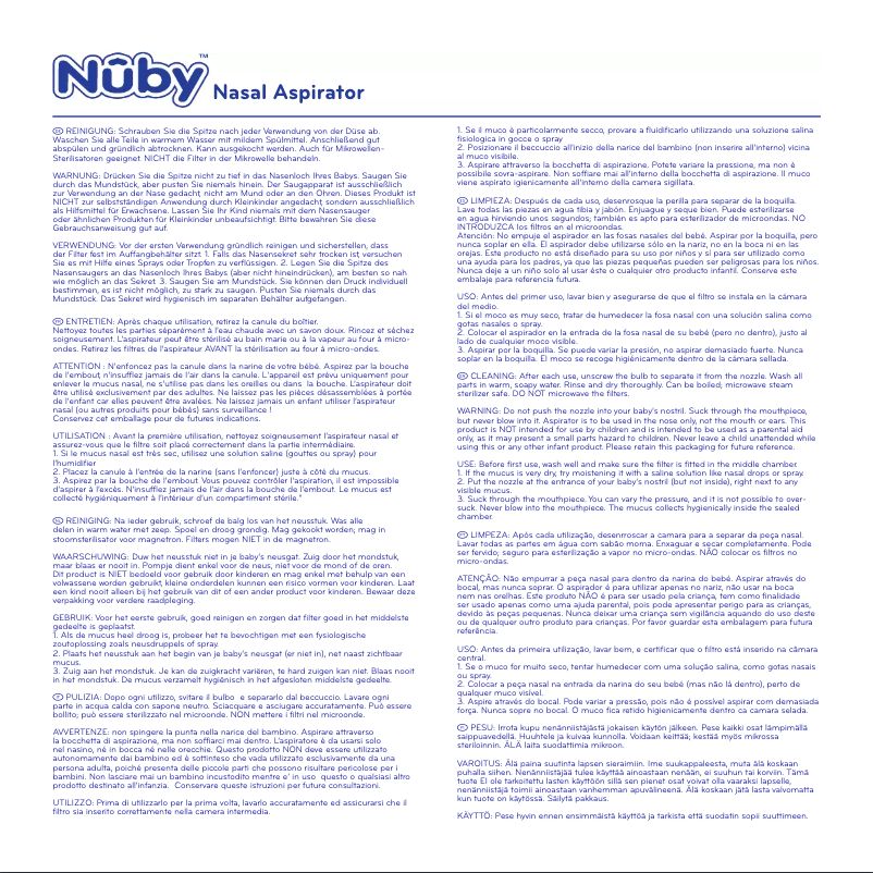 Page n°1 - Manuel utilisateur Nuby Neusreiniger