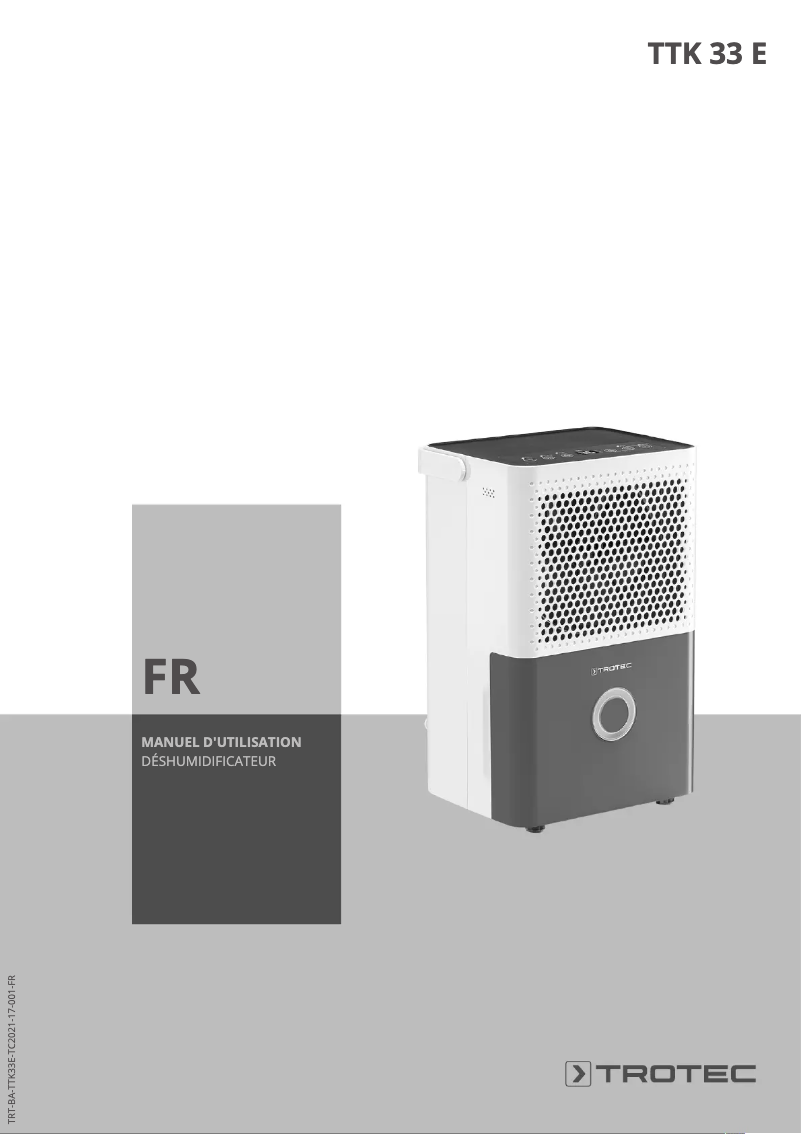 Page n°1 - Manuel utilisateur Trotec TTK 33 E