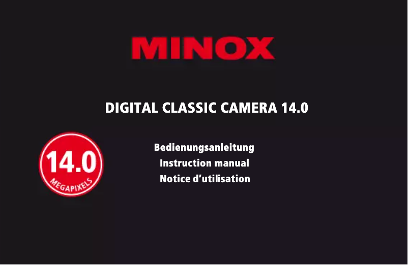 Page 1 de la notice Manuel utilisateur Minox DCC 14.0