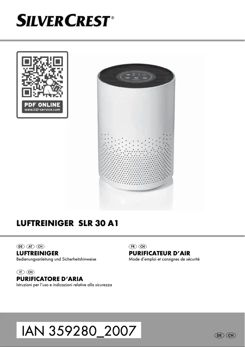 Page 1 de la notice Manuel utilisateur SilverCrest SLR 30 A1