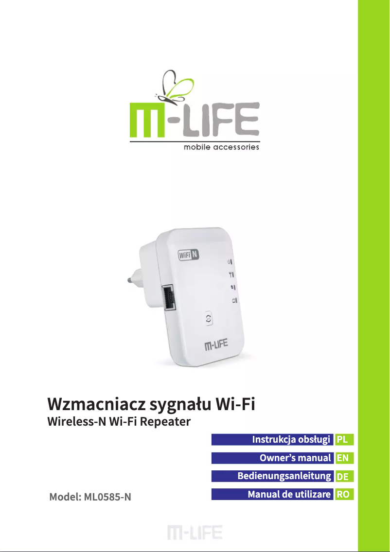 Page n°1 - Manuel utilisateur M-life ML0585