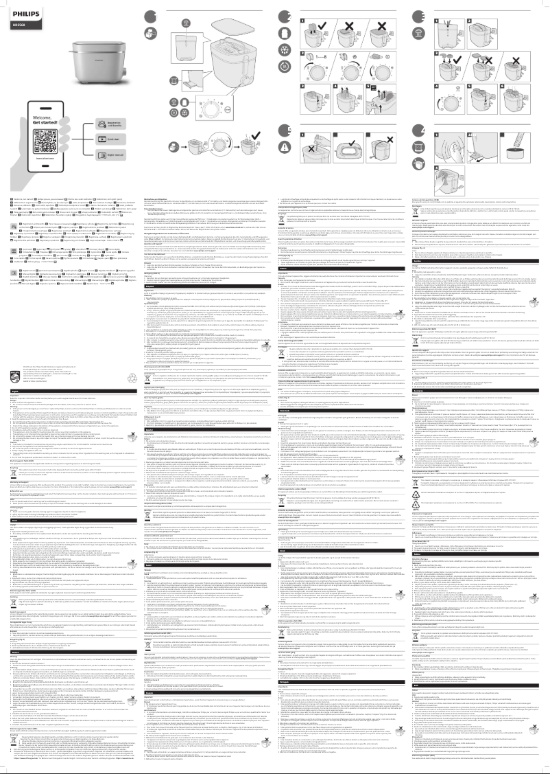 Page 1 of the manual User Manual Philips Cucina HD2560