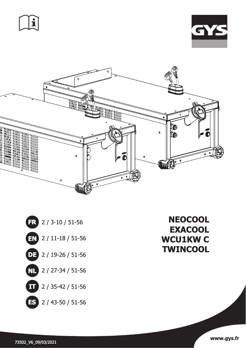 Page n°1 - Manuel utilisateur GYS WCU1KW B