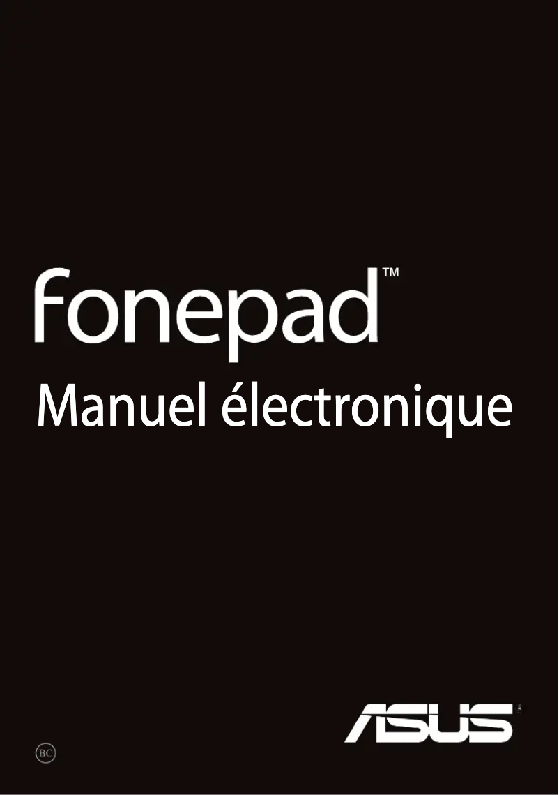 Image de la première page du manuel de l'appareil Fonepad