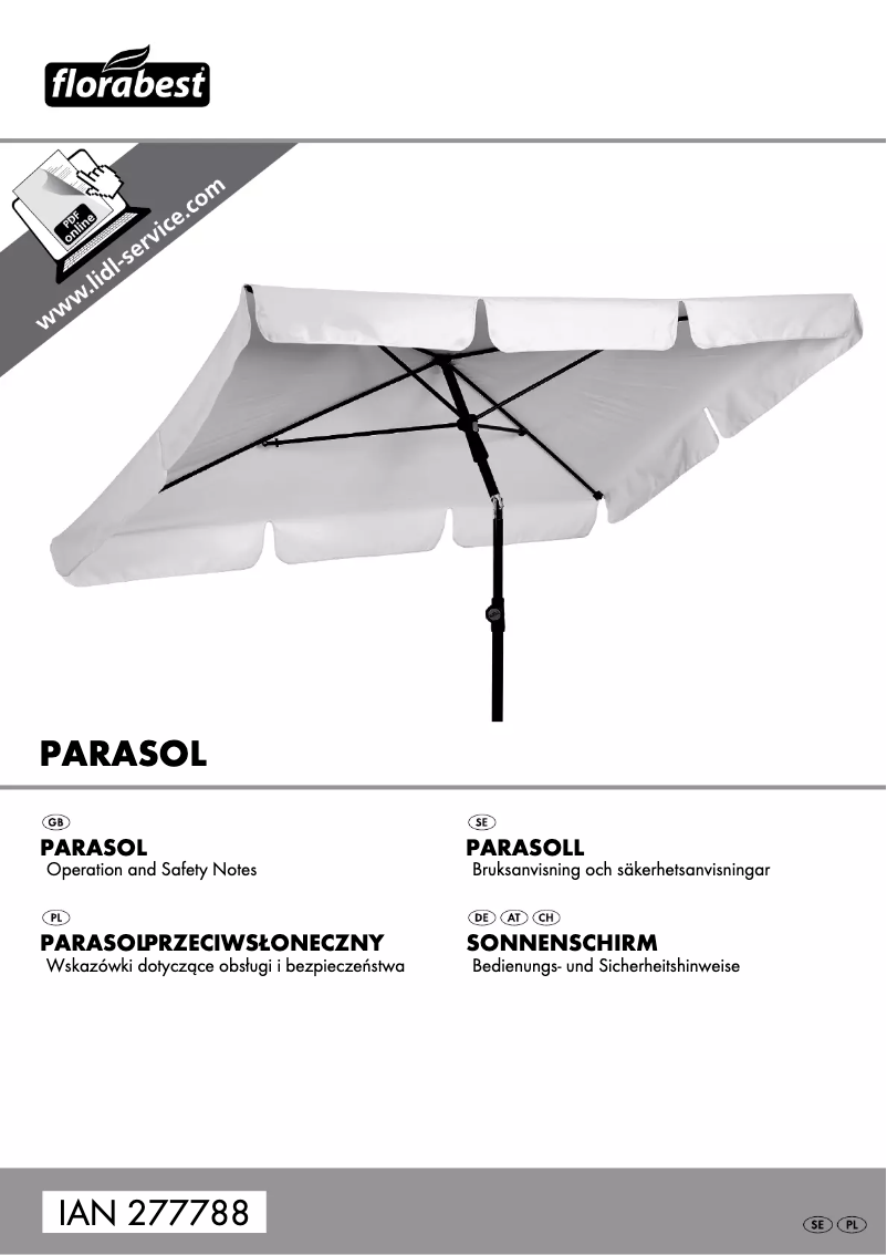 Page n°1 - Manuel utilisateur Florabest IAN 277788