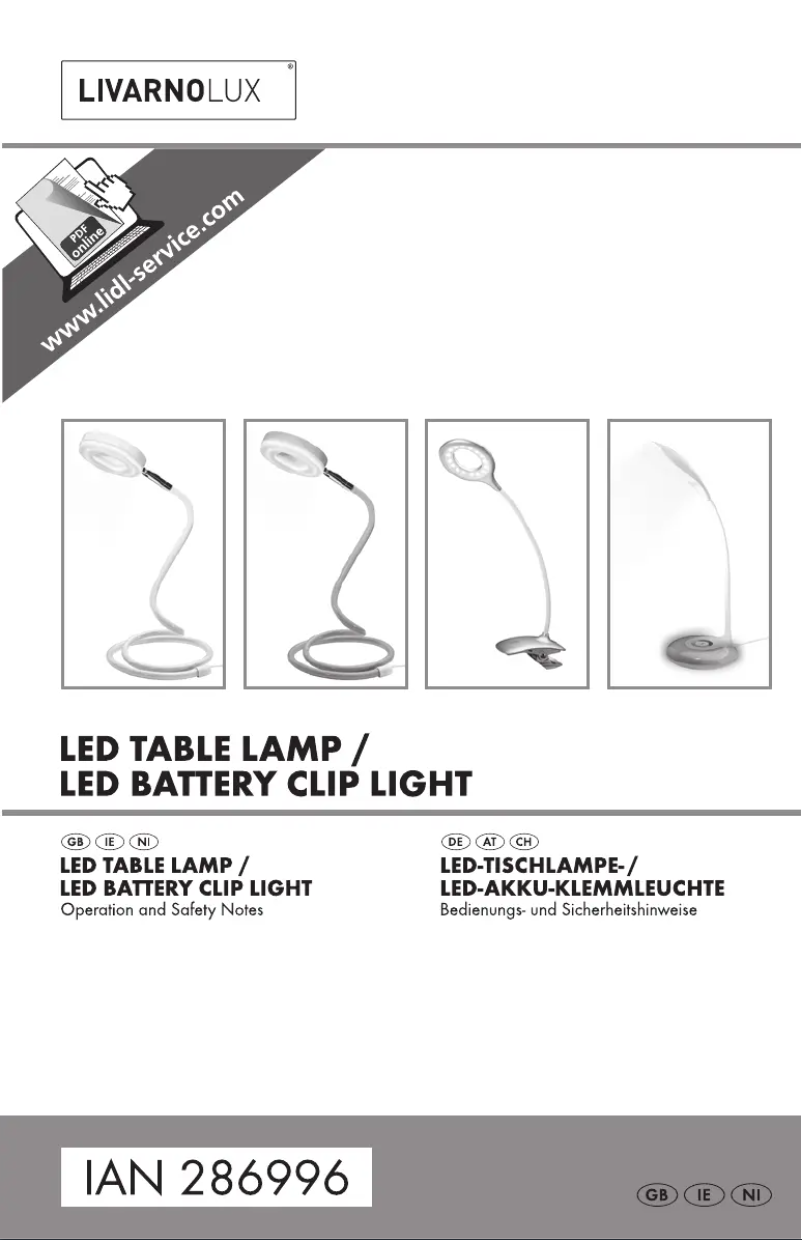 Page n°1 - Manuel utilisateur Livarno Lux IAN 286996