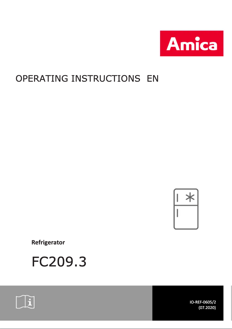 Page 1 de la notice Manuel utilisateur Amica FC2093
