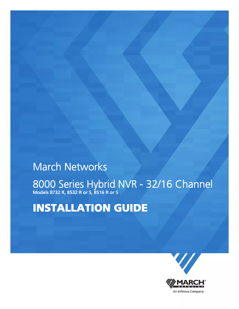 Page n°1 - Manuel utilisateur March Networks 8516R