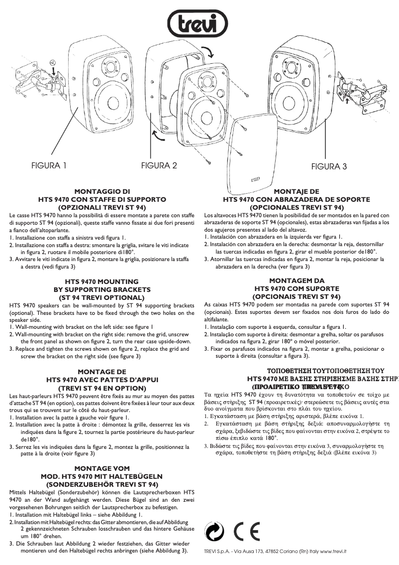 Page 1 de la notice Manuel utilisateur Trevi HTS 9470