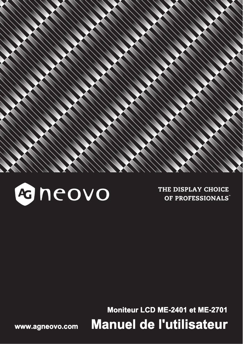 Page 1 de la notice Manuel utilisateur AG Neovo ME-2701