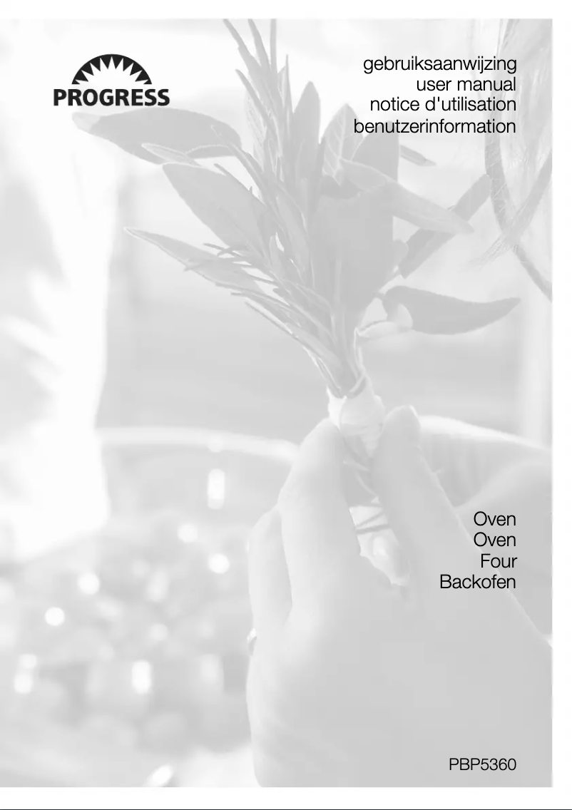 Page n°1 - Manuel utilisateur Progress PBP5360X