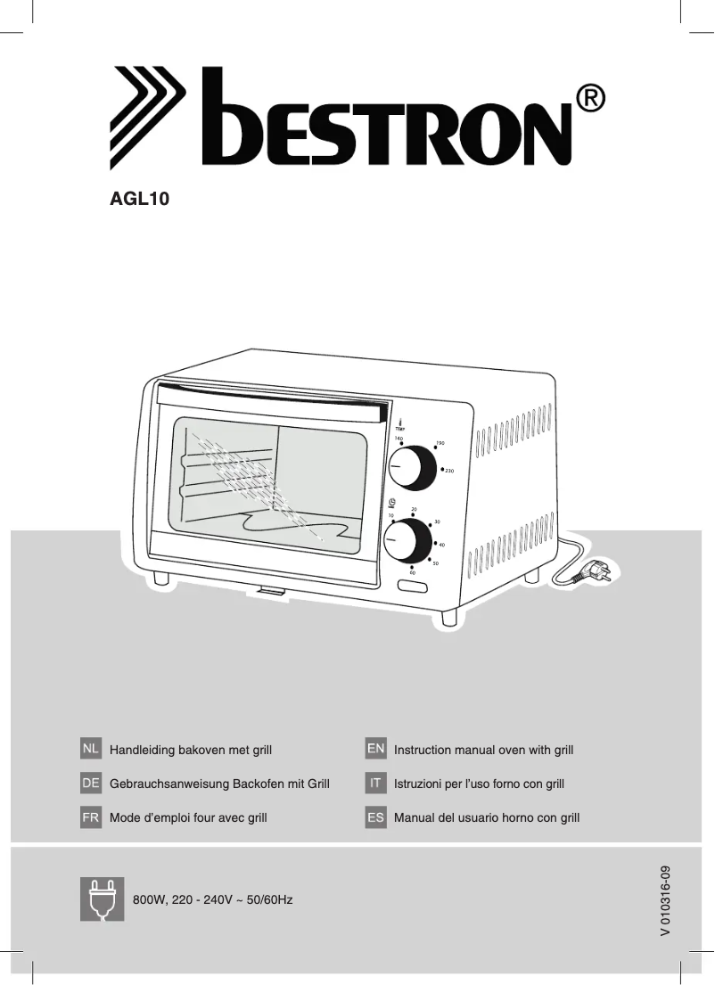 Page n°1 - Manuel utilisateur Bestron AGL10