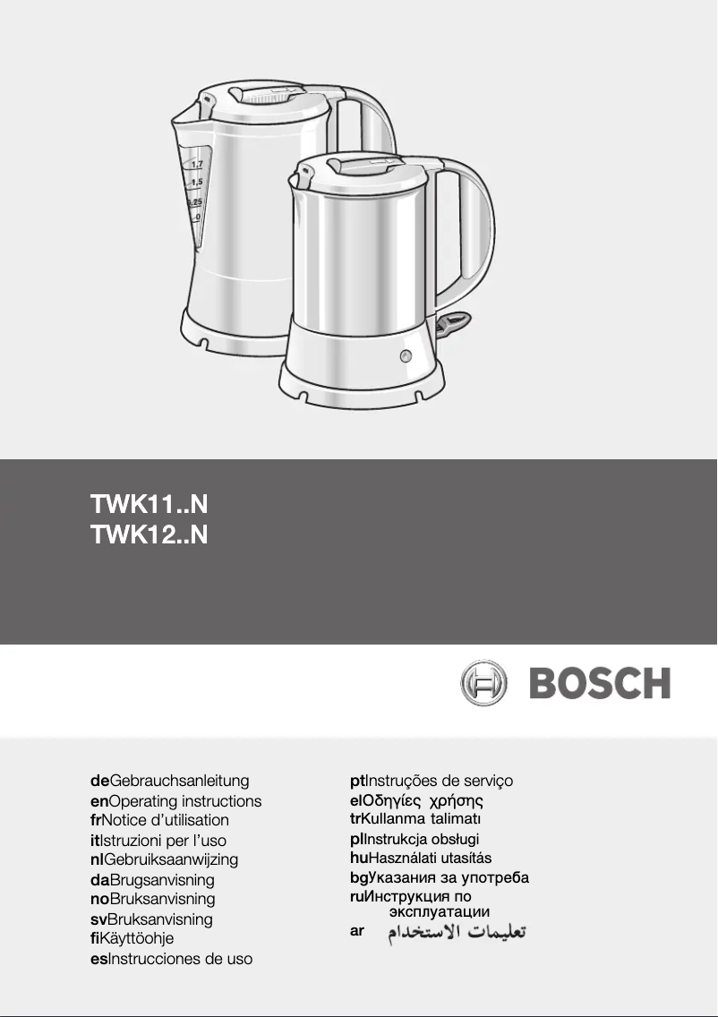 Page 1 de la notice Manuel utilisateur Bosch TWK1201