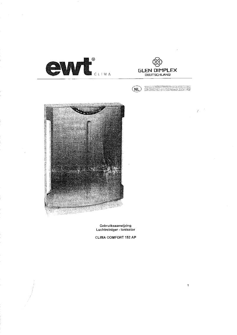 Imagen de la primera página del manual del dispositivo Clima Comfort 152 AP