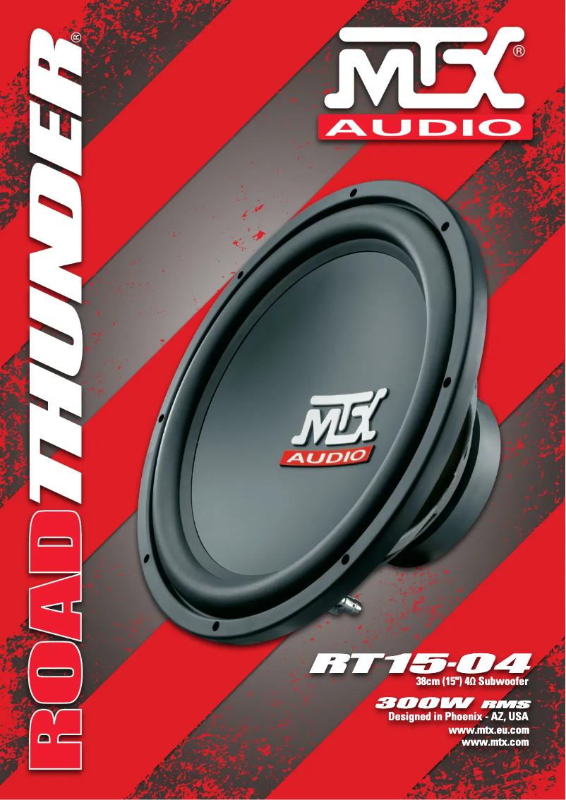 Page 1 de la notice Manuel utilisateur MTX Audio RT15-04