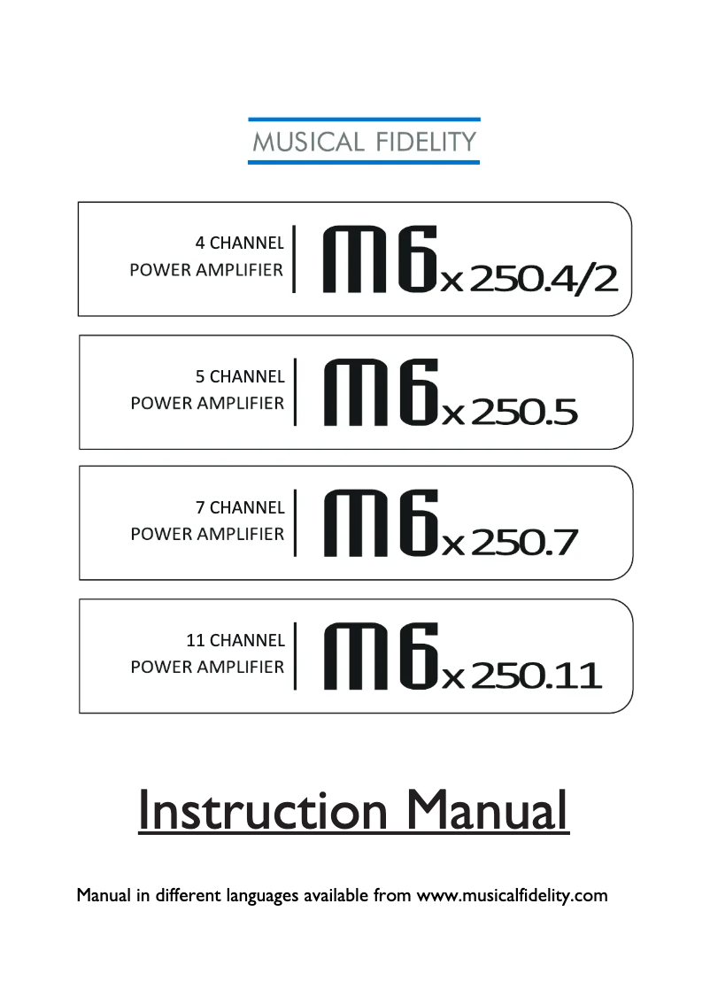 Image de la première page du manuel de l'appareil M6x 250.4/2
