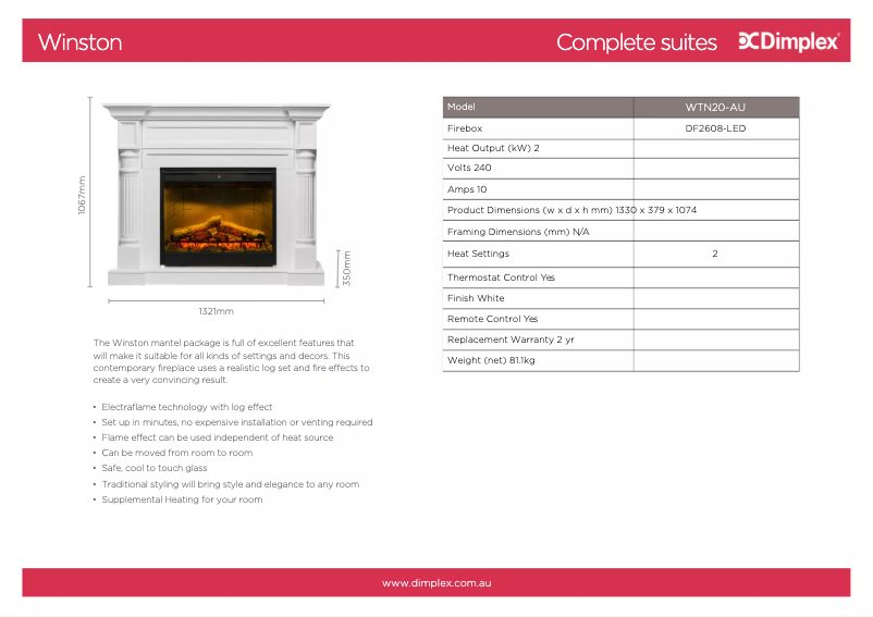 Image de la première page du manuel de l'appareil WTN20-AU