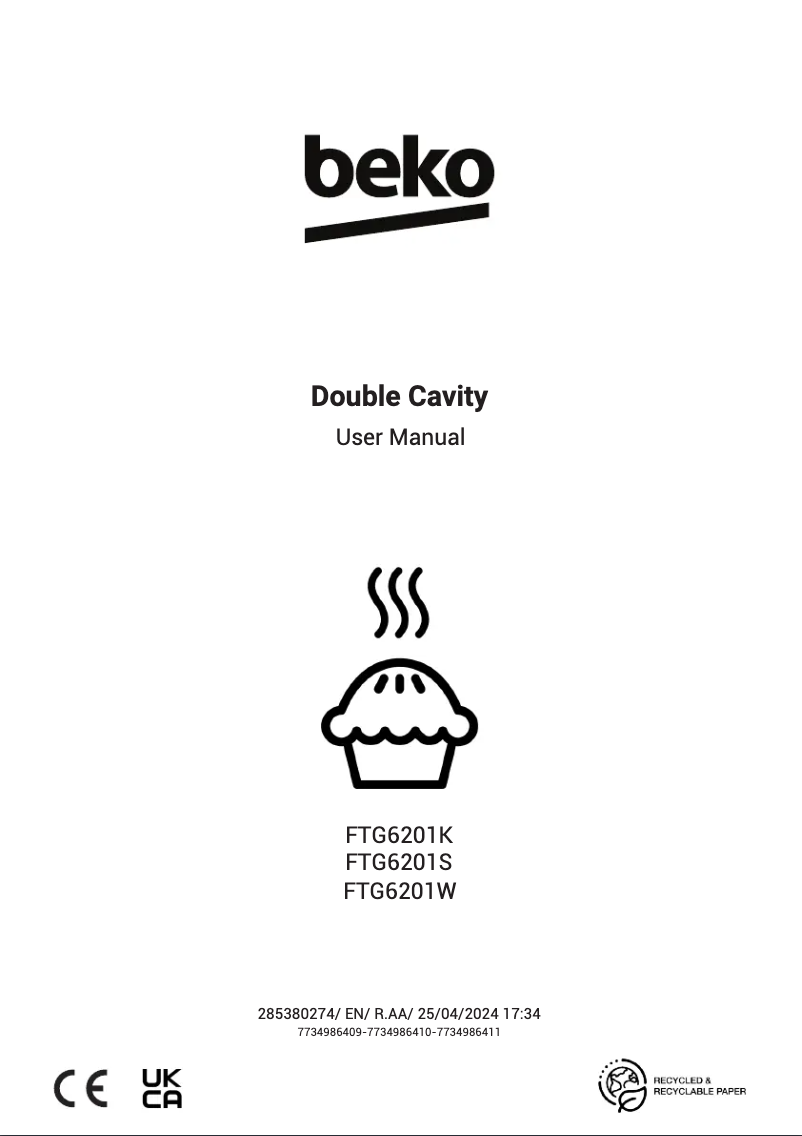 Page n°1 - Manuel utilisateur Beko FTG6201K