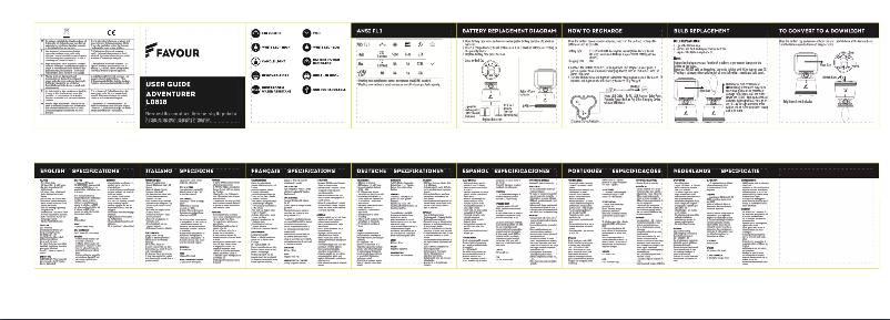 Page 1 de la notice Manuel utilisateur Favour Adventurer L0818