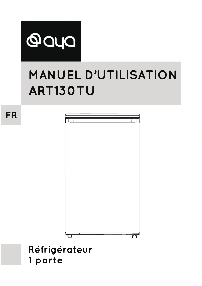 Image de la première page du manuel de l'appareil ART130TU