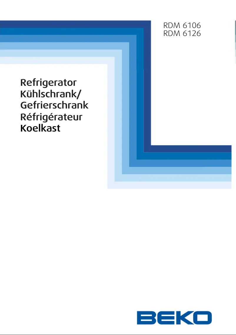 Page 1 de la notice Manuel utilisateur Beko RDM 6106