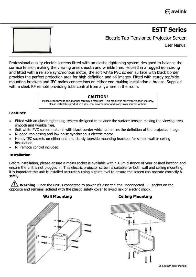 Image de la première page du manuel de l'appareil ESTT100