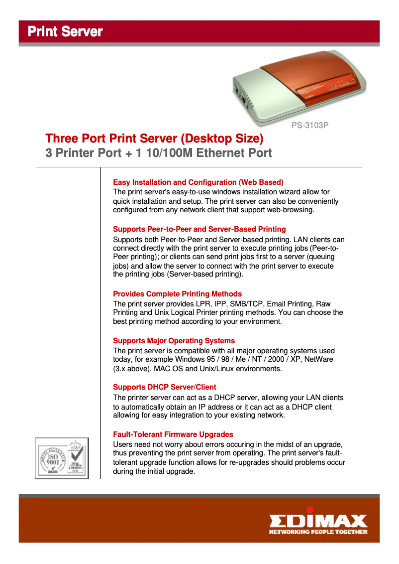 Image de la première page du manuel de l'appareil PS-3103P