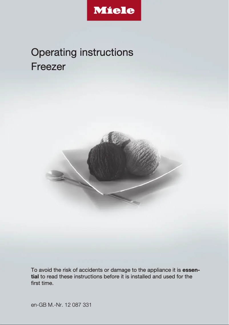 Page 1 de la notice Manuel utilisateur Miele FN 4722 E