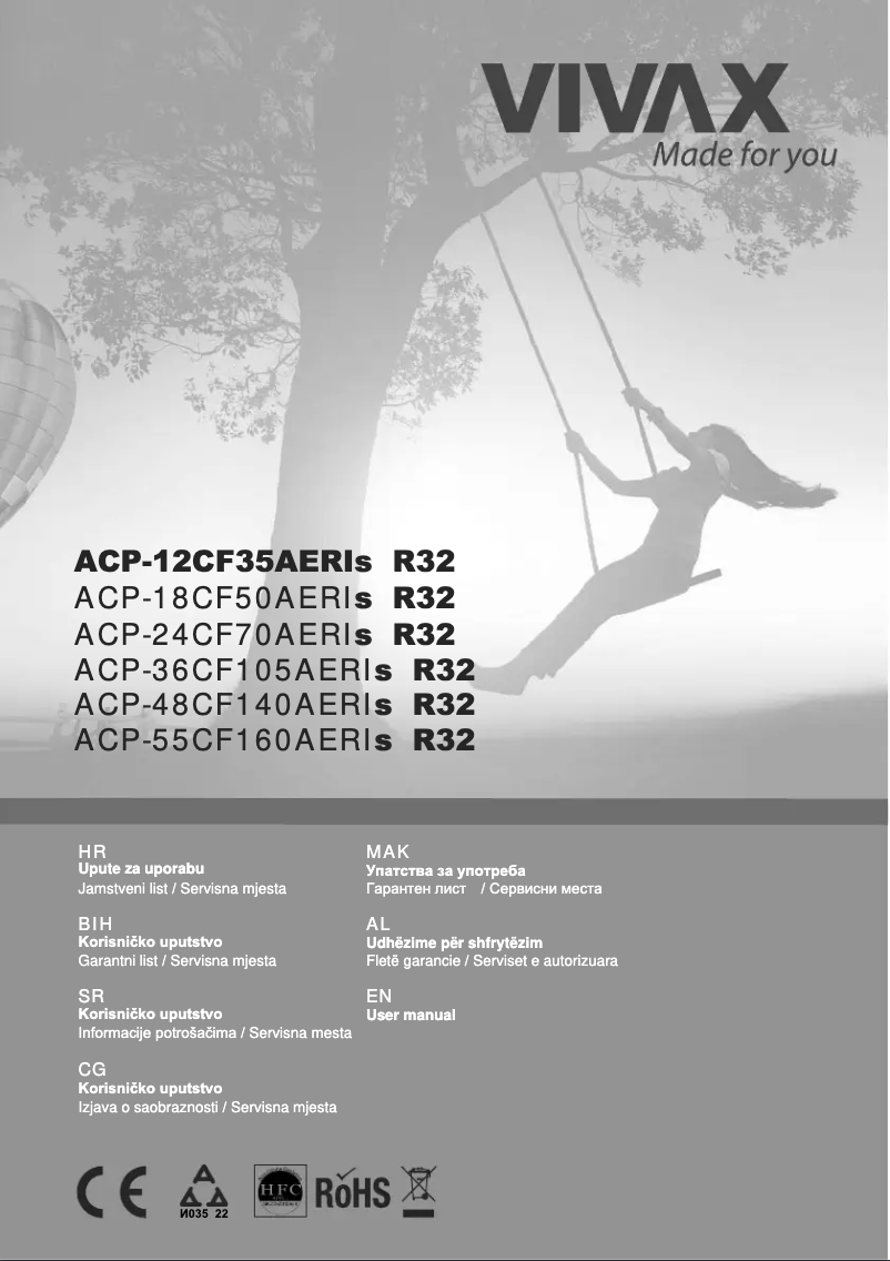 Page 1 de la notice Manuel utilisateur Vivax ACP-18CF50AERI