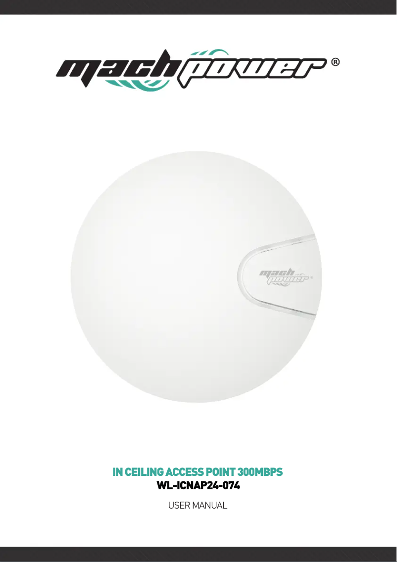 Page 1 de la notice Manuel utilisateur Mach Power WL-ICNAP24-074