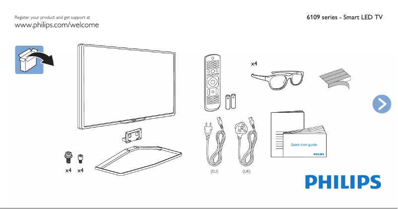 First page image of the manual for 47PFK6109