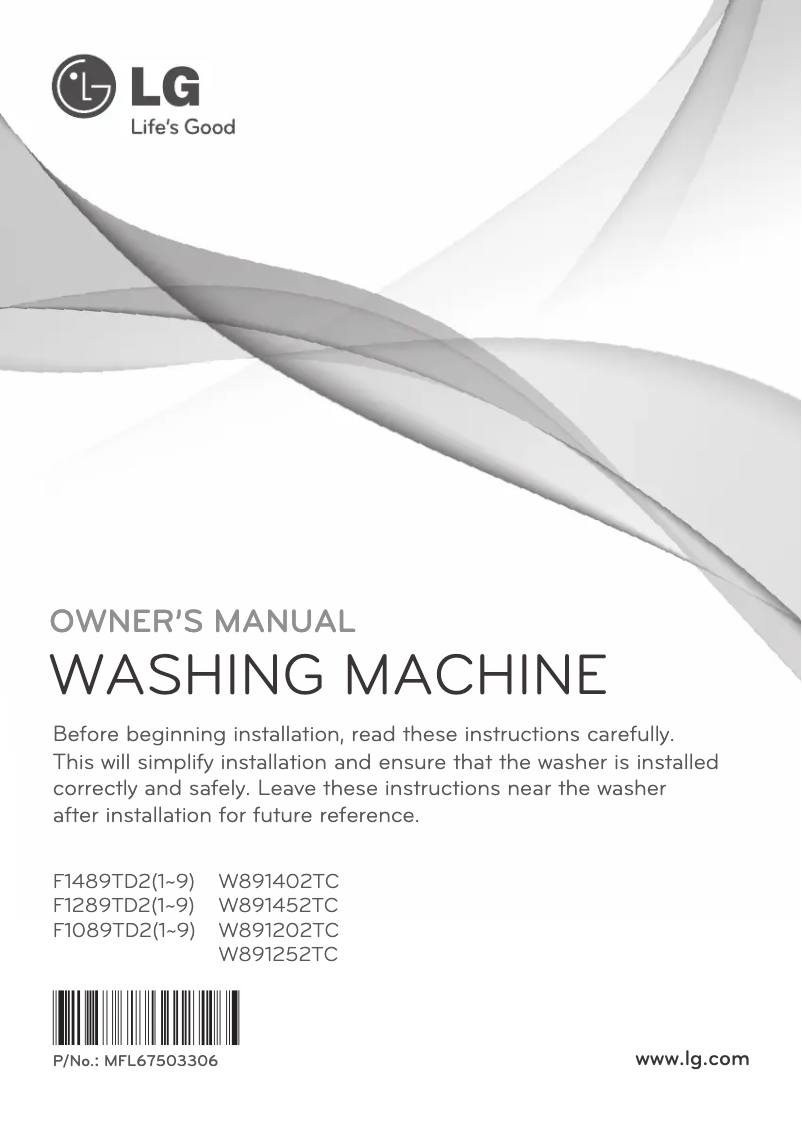 Page n°1 - Manuel utilisateur LG F1489TD25