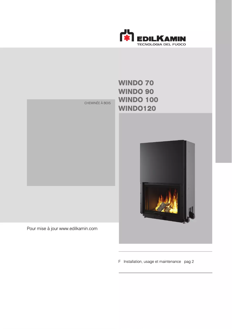 Page n°1 - Manuel utilisateur Edilkamin WINDO 70