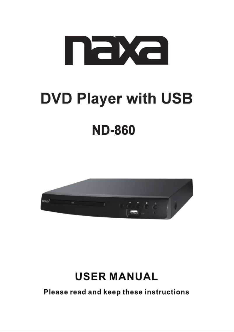 Image de la première page du manuel de l'appareil ND-860
