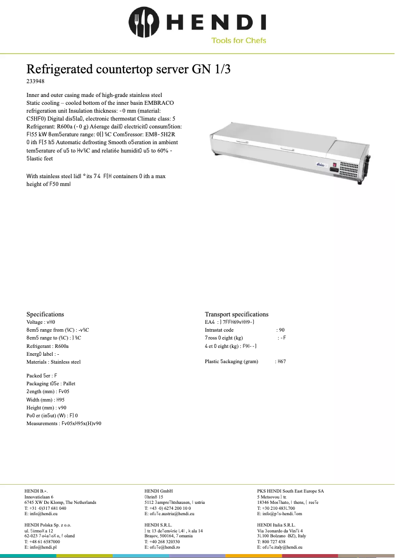 Page 1 de la notice Fiche technique Arktic 233986