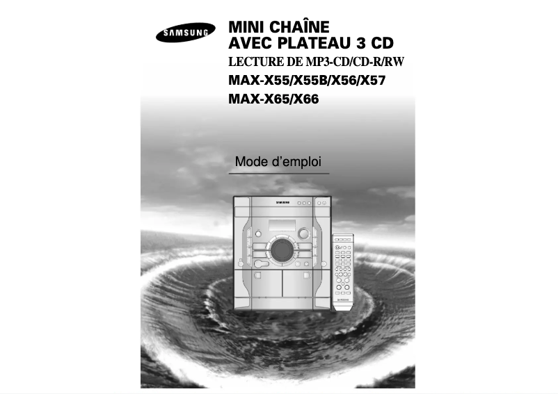 Page 1 de la notice Manuel utilisateur Samsung MAX-X56
