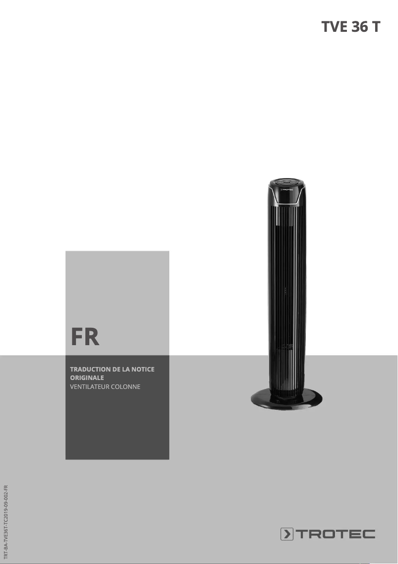 Página 1 del manual Manual de usuario Trotec TVE 36 T