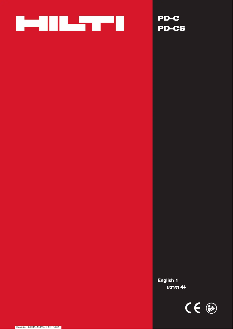 Página 1 del manual Manual de usuario Hilti PD-CS