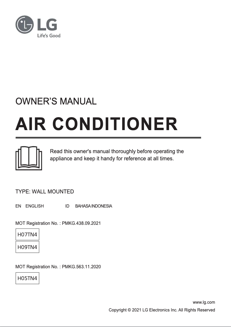 Image de la première page du manuel de l'appareil H07TN4