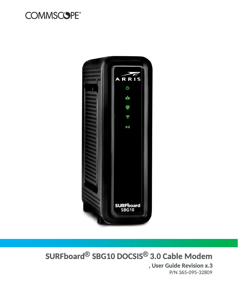Page 1 de la notice Manuel utilisateur Arris SURFboard SBG10
