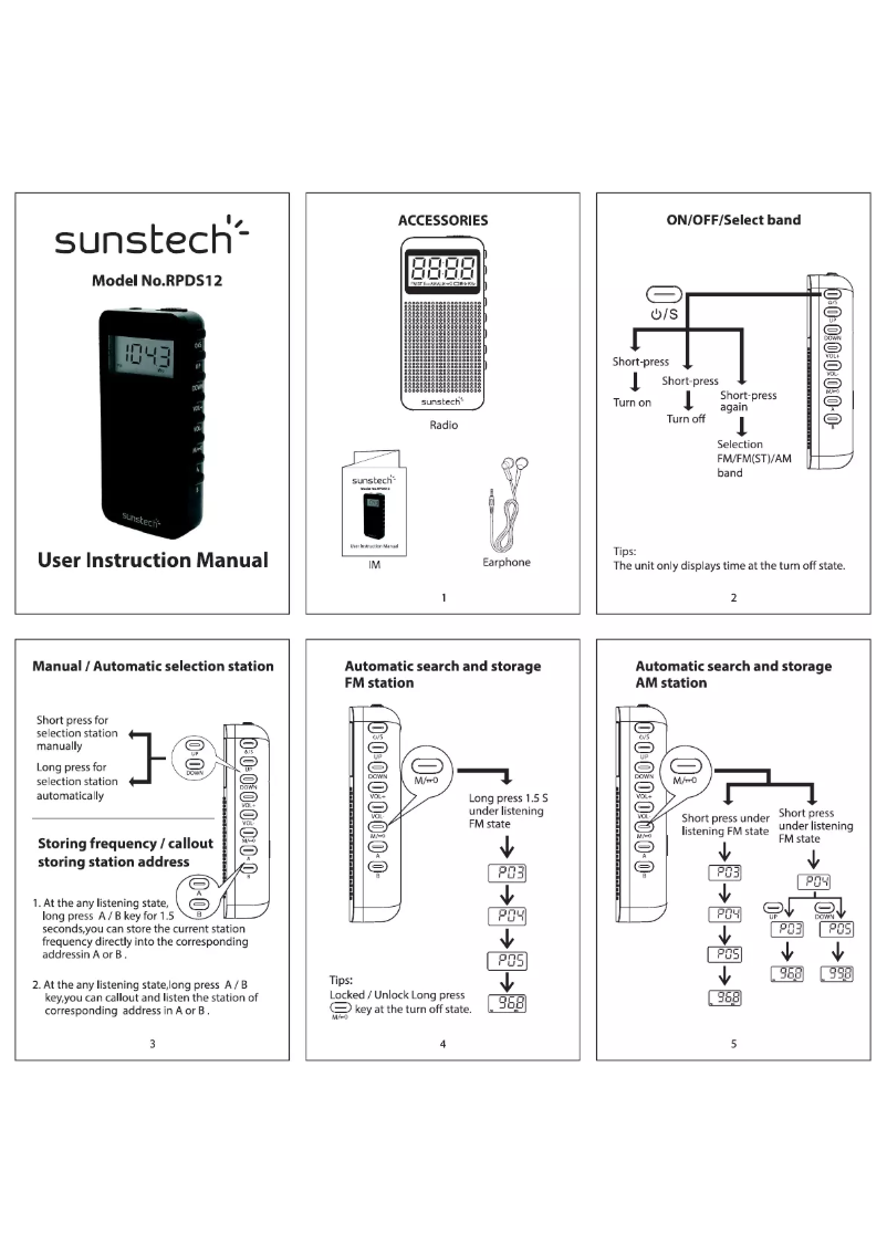 Página 1 del manual Manual de usuario Sunstech RPDS12