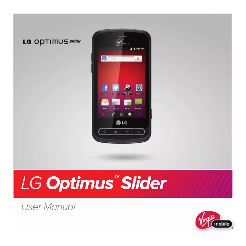 Page n°1 - Manuel utilisateur LG Optimus Slider