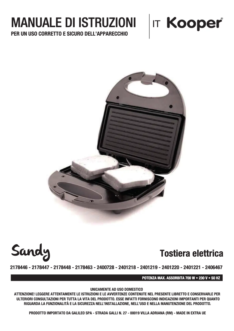 Page 1 de la notice Manuel utilisateur Kooper 2178446