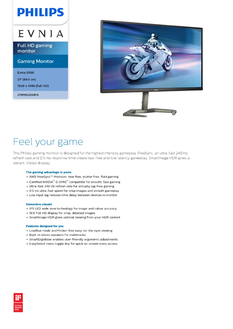 Image de la première page du manuel de l'appareil Evnia 27M1N5200PA